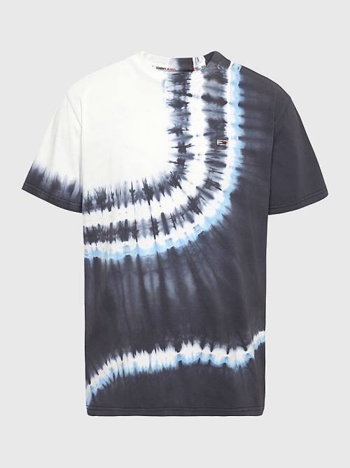 Muške Tommy Hilfiger Tie Dye Organic Cotton Majice Crna | TH720ZPC