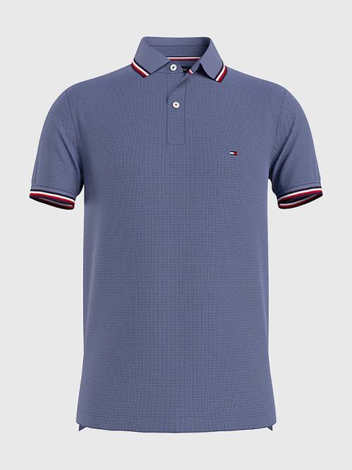 Muške Tommy Hilfiger Tipped Slim Fit Polo Majice Plava | TH586LJP