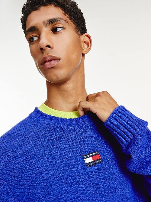 Muške Tommy Hilfiger Tommy Badge Jumper Džemper Ljubičasta | TH490MTP