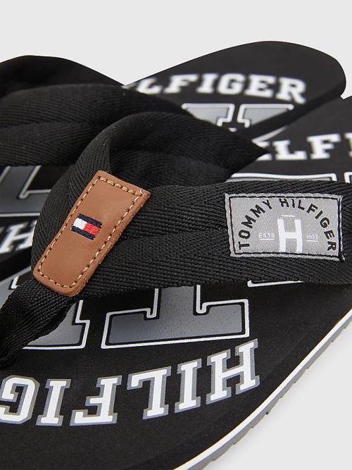 Muške Tommy Hilfiger Tommy Beach Sandale Crna | TH509IXV