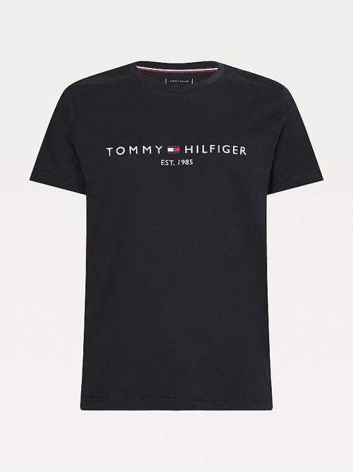 Muške Tommy Hilfiger Tommy Hilfiger Logo Majice Crna | TH528BCI