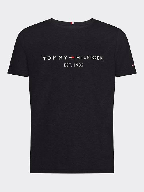 Muške Tommy Hilfiger Tommy Hilfiger Logo Majice Crna | TH528BCI