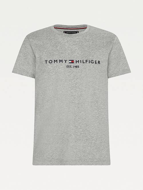 Muške Tommy Hilfiger Tommy Hilfiger Logo Majice Siva | TH745KOM