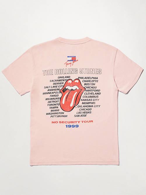 Muške Tommy Hilfiger Tommy Revisited Rolling Stones Majice Roza | TH157ZYA