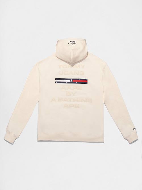 Muške Tommy Hilfiger Tommy X AAPE Duks Hoodie Bež | TH258YHS