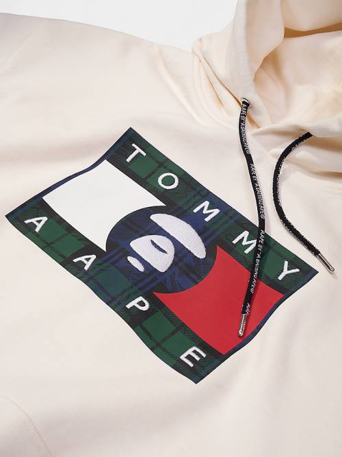 Muške Tommy Hilfiger Tommy X AAPE Duks Hoodie Bež | TH258YHS