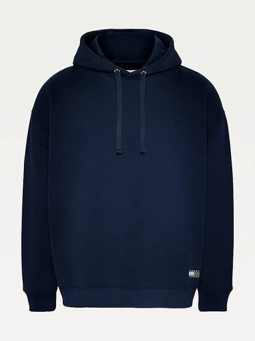 Muške Tommy Hilfiger Tonal Flag Duks Hoodie Plava | TH679EID