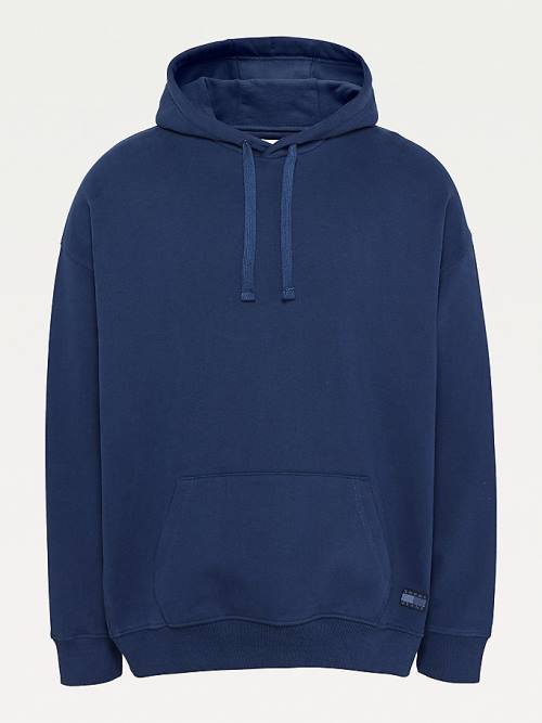 Muške Tommy Hilfiger Tonal Logo Duks Hoodie Plava | TH628GZE