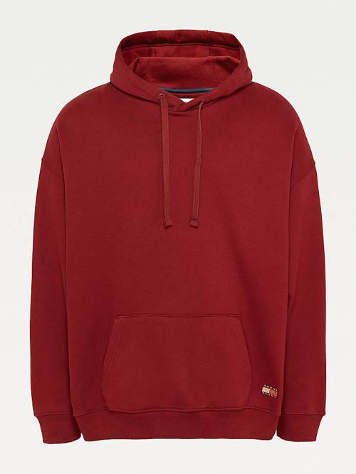 Muške Tommy Hilfiger Tonal Logo Duks Hoodie Crveni | TH709BCO