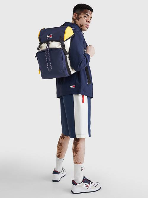 Muške Tommy Hilfiger Travel Flap Backpack Torbe Plava | TH508KMF