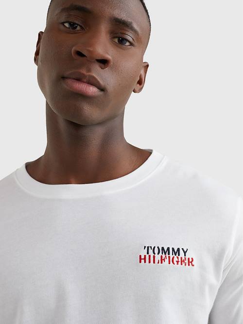 Muške Tommy Hilfiger Ultra Soft Long Sleeve Set Pidžama Bela | TH254QCI