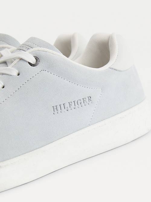 Muške Tommy Hilfiger Undyed Suede Cupsole Court Patike Bež | TH378HIP