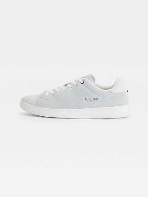 Muške Tommy Hilfiger Undyed Suede Cupsole Court Patike Bež | TH378HIP