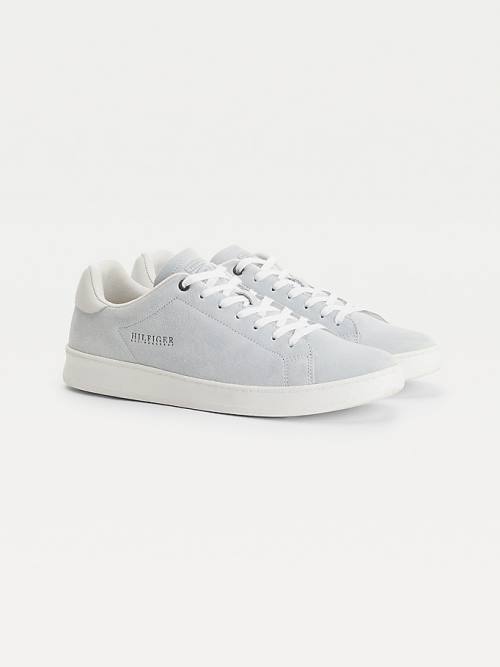 Muške Tommy Hilfiger Undyed Suede Cupsole Court Patike Bež | TH378HIP