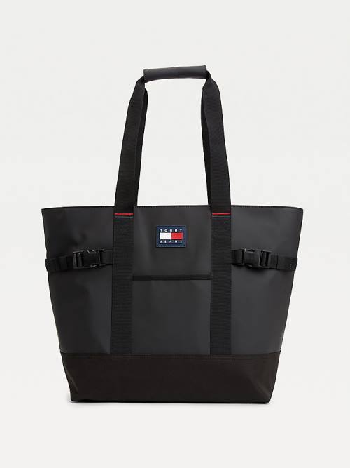 Muške Tommy Hilfiger Urban Tommy Badge Tote Torbe Crna | TH735FBG