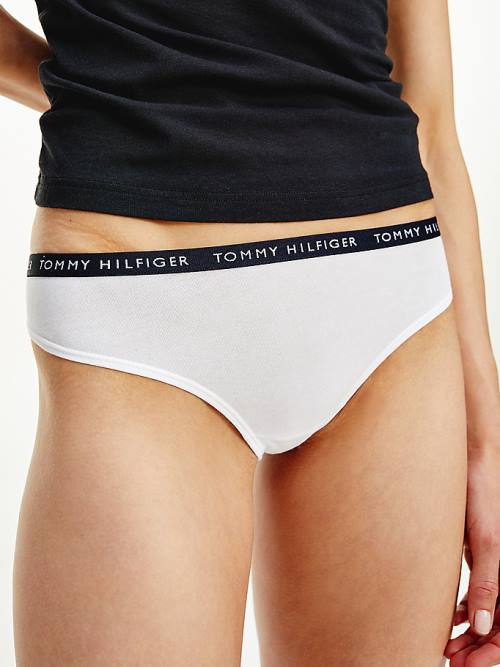 Ženske Tommy Hilfiger 3-Pack Recycled Cotton Thongs Donji veš Braon | TH830MFI