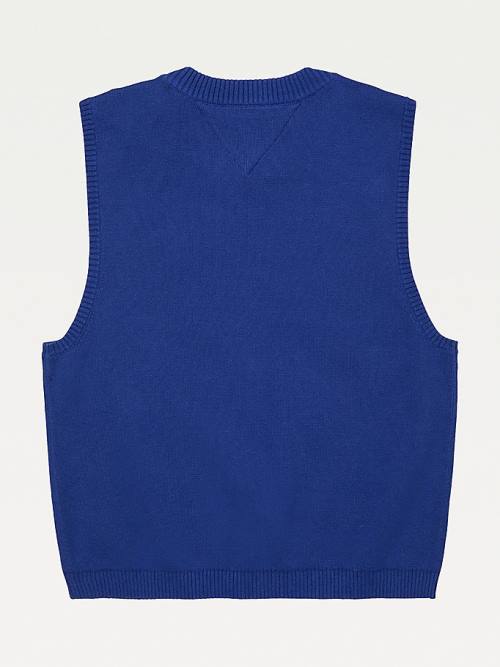 Ženske Tommy Hilfiger Adaptive Crop Mock Turtleneck Jumper Džemper Plava | TH175UST