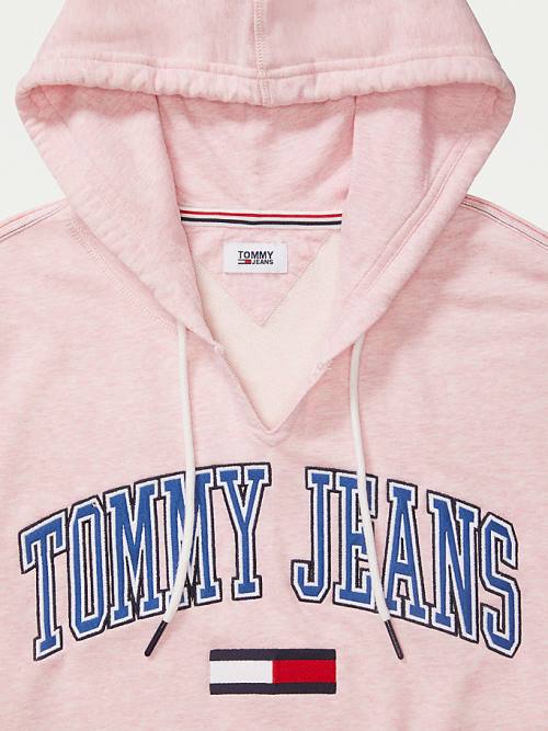 Ženske Tommy Hilfiger Adaptive Logo Duks Hoodie Roza | TH236BIU