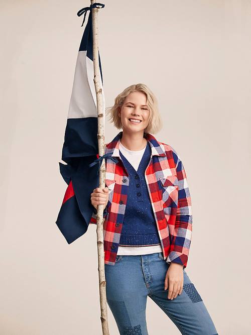 Ženske Tommy Hilfiger Adaptive Multicolour Plaid Shacket Košulje Šarena | TH764AZN