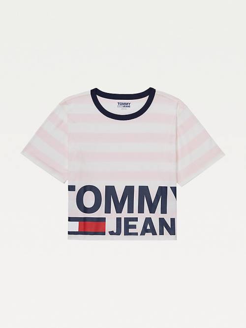 Ženske Tommy Hilfiger Adaptive Organic Cotton Majice Roza | TH039SCZ