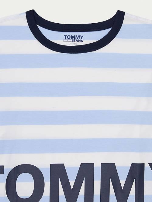 Ženske Tommy Hilfiger Adaptive Organic Cotton Majice Plava | TH876YRO