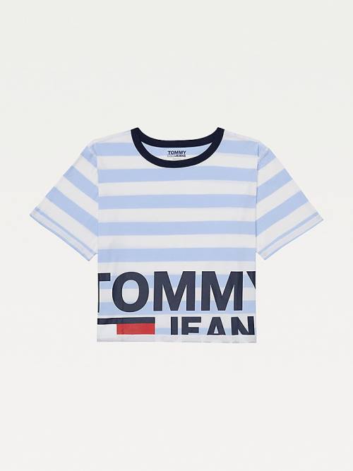 Ženske Tommy Hilfiger Adaptive Organic Cotton Majice Plava | TH876YRO