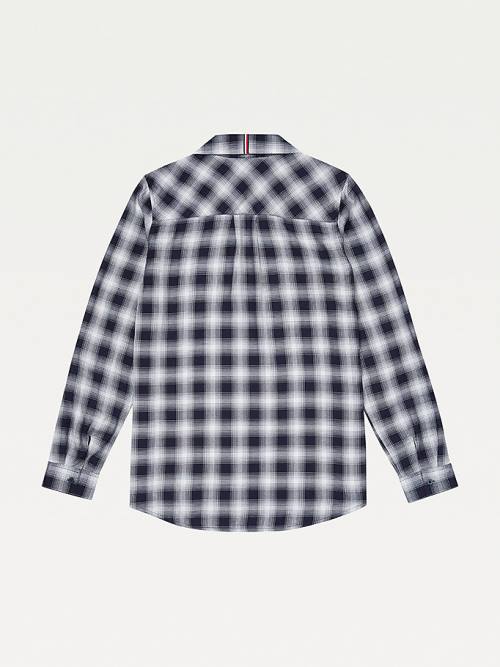 Ženske Tommy Hilfiger Adaptive Plaid Popover Košulje Plava | TH351YHZ