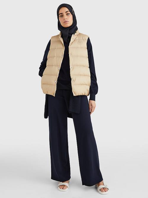 Ženske Tommy Hilfiger Chic Down-Filled Vest Kaputi Bež | TH174AIP