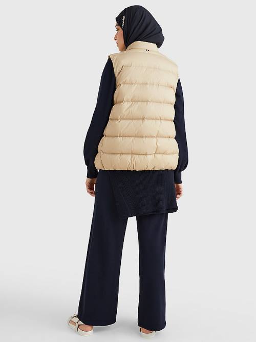 Ženske Tommy Hilfiger Chic Down-Filled Vest Kaputi Bež | TH174AIP