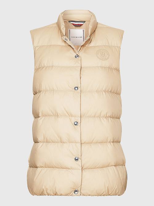 Ženske Tommy Hilfiger Chic Down-Filled Vest Kaputi Bež | TH174AIP