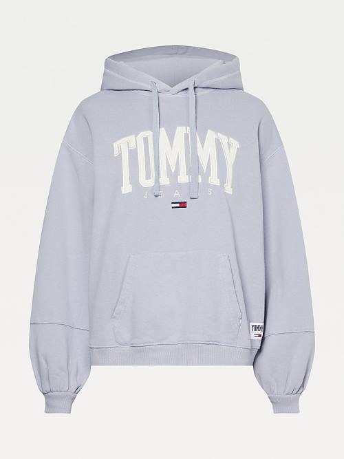 Ženske Tommy Hilfiger College Relaxed Fit Duks Hoodie Ljubičasta | TH758ACX