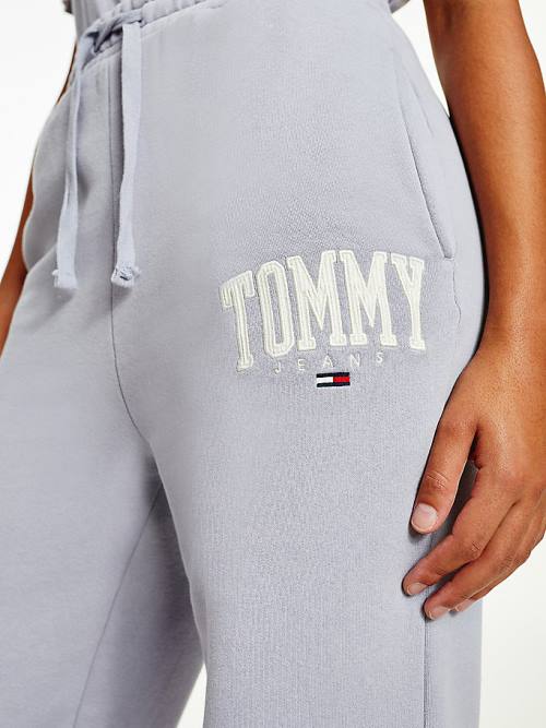 Ženske Tommy Hilfiger College Tommy Badge Plush Joggers Pantalone Ljubičasta | TH304SPV