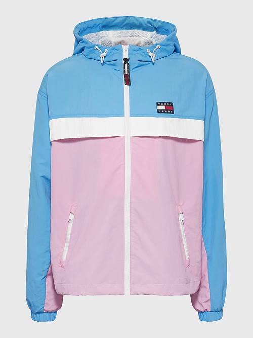 Ženske Tommy Hilfiger Colour-Blocked Chicago Windbreaker Jakna Roza | TH406VDO