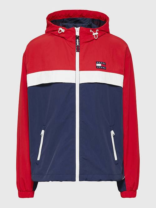 Ženske Tommy Hilfiger Colour-Blocked Chicago Windbreaker Jakna Plava | TH719NHT