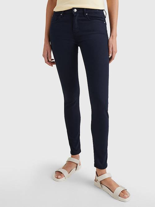 Ženske Tommy Hilfiger Como Mid Rise Skinny TH Flex Farmerke Plava | TH159JWS