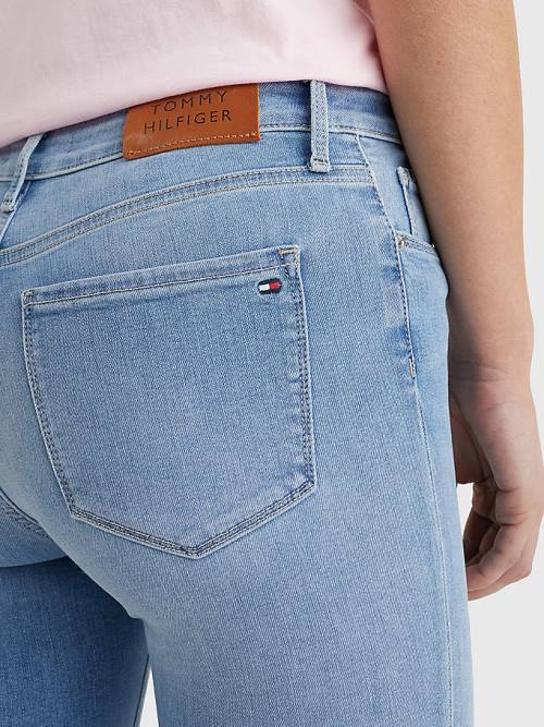 Ženske Tommy Hilfiger Como Mid Rise Skinny TH Flex Farmerke Denim Plava | TH751KRO