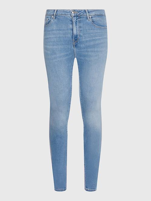 Ženske Tommy Hilfiger Como Mid Rise Skinny TH Flex Farmerke Denim Plava | TH751KRO