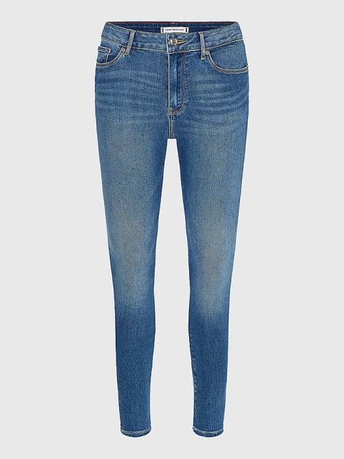 Ženske Tommy Hilfiger Curve Harlem High Rise Super Skinny TH Flex Farmerke Denim Plava | TH948WML