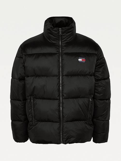 Ženske Tommy Hilfiger Curve Recycled Nylon Puffer Jakna Crna | TH164ROZ