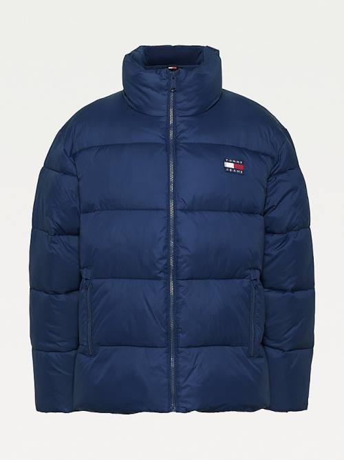 Ženske Tommy Hilfiger Curve Recycled Nylon Puffer Jakna Plava | TH823FGU