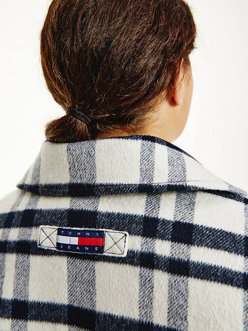 Ženske Tommy Hilfiger Curve Tommy Badge Check Shacket Jakna Bež | TH821CMO