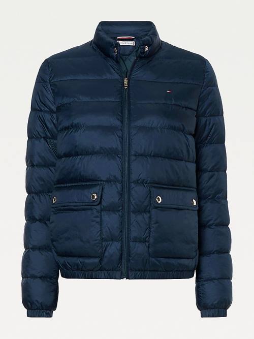 Ženske Tommy Hilfiger Down-Filled Padded Jakna Plava | TH278HBZ