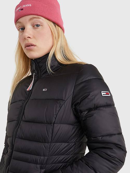 Ženske Tommy Hilfiger Down Quilted Jakna Crna | TH698PQB