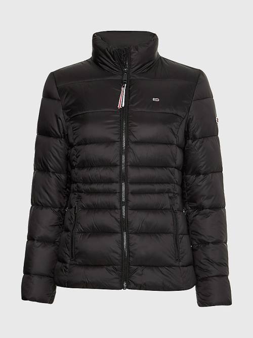 Ženske Tommy Hilfiger Down Quilted Jakna Crna | TH698PQB