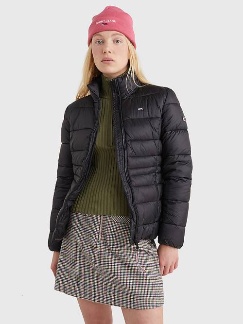 Ženske Tommy Hilfiger Down Quilted Jakna Crna | TH698PQB