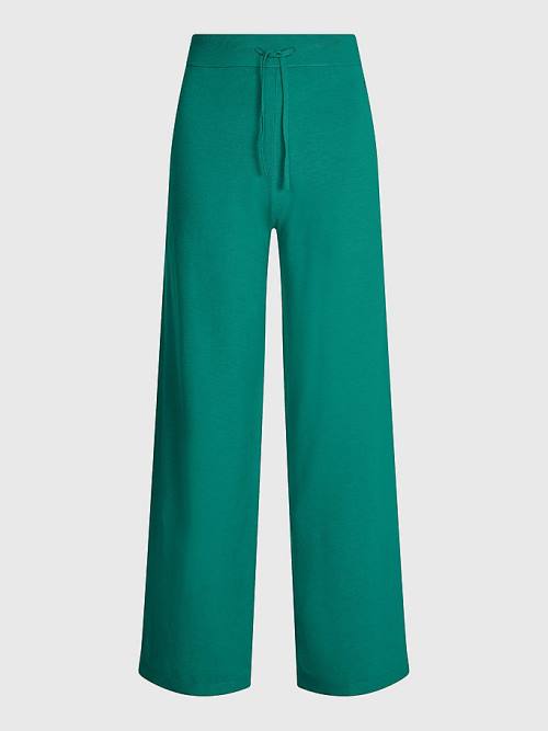 Ženske Tommy Hilfiger Drawstring Waist Wide Leg Pantalone Zeleno | TH285GOY