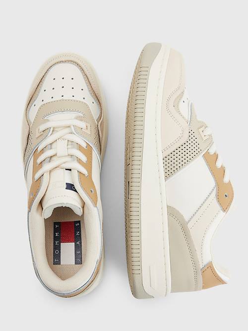 Ženske Tommy Hilfiger Elevated Basket Cupsole Patike Bež | TH620EMT