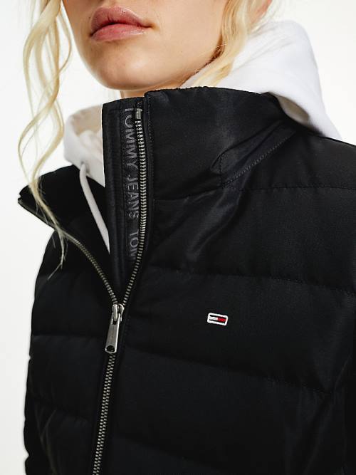 Ženske Tommy Hilfiger Essential Down Quilted Coat Jakna Crna | TH413MBA