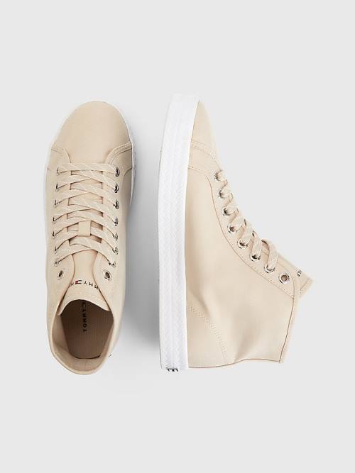 Ženske Tommy Hilfiger Essential High-Top Patike Bež | TH214OMN