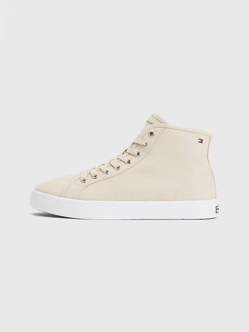 Ženske Tommy Hilfiger Essential High-Top Patike Bež | TH214OMN